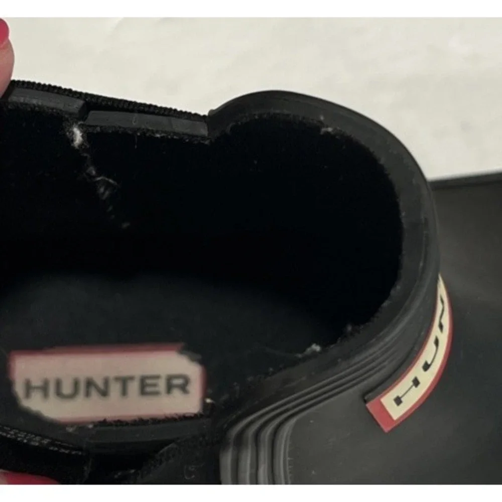 Hunter Original Chelsea Rain Boots Black Women's Size 6